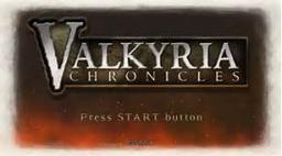 Valkyria Chronicles Title Screen